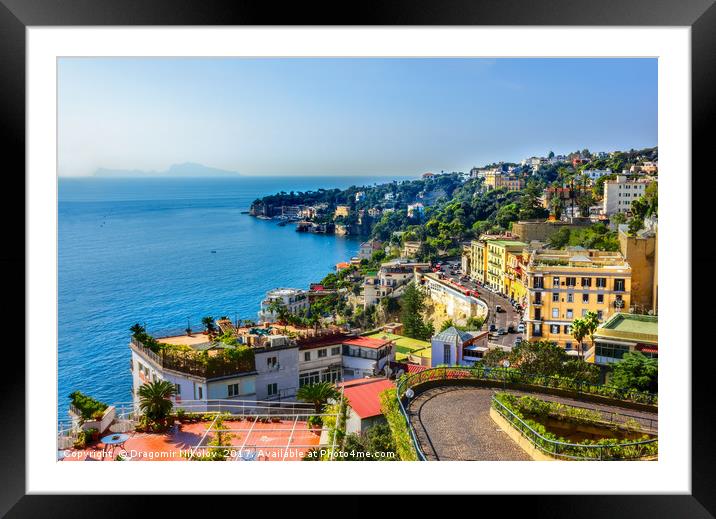 Views of the Neaples Coast, Positano, Ravello, Maiori, Amalfi Framed Mounted Print by Dragomir Nikolov