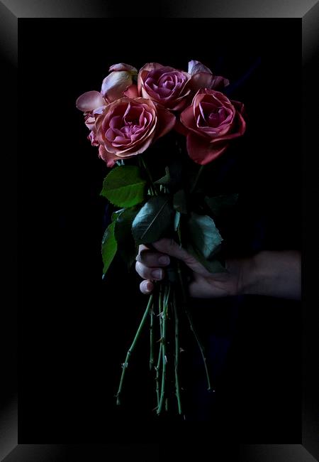 Bouquet of roses Framed Print by Denitsa Karan