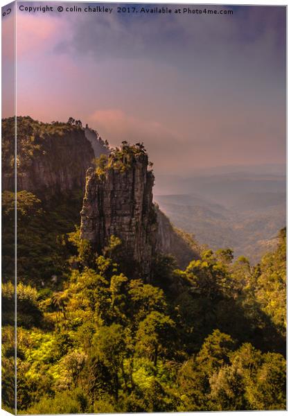 Pinnacle Rock - South Africa Canvas Print by colin chalkley