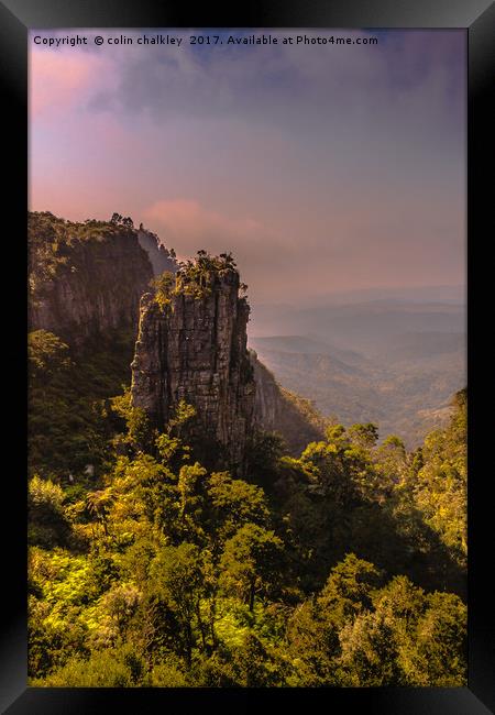Pinnacle Rock - South Africa Framed Print by colin chalkley
