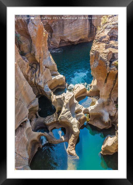  Bourkes Luck Potholes Framed Mounted Print by colin chalkley