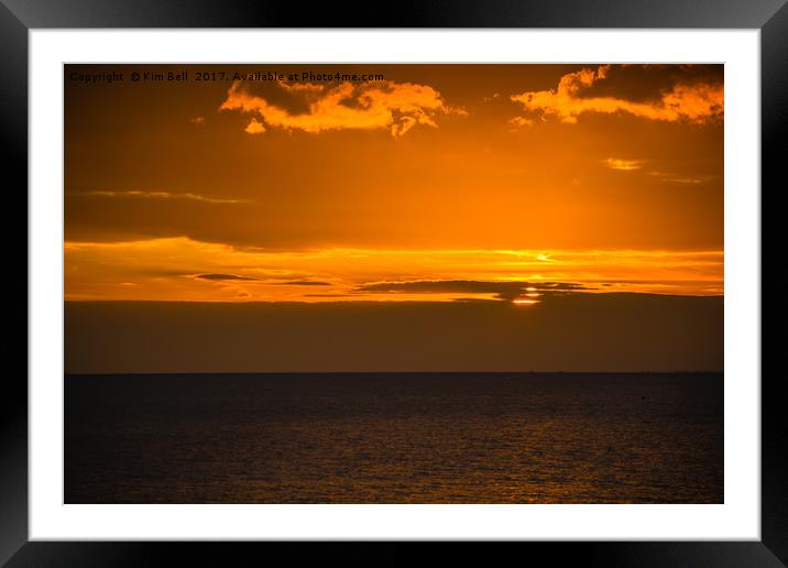 Sunset at Lee on Solent  Framed Mounted Print by Kim Bell