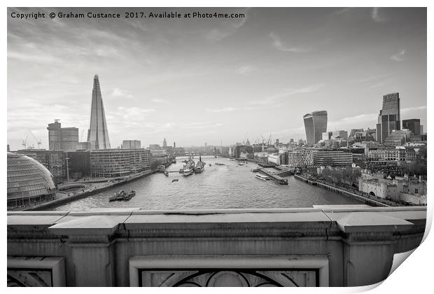 London Skyline Print by Graham Custance