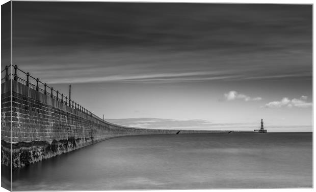 Lighthouse at Roker Pier 2 Canvas Print by John Hall