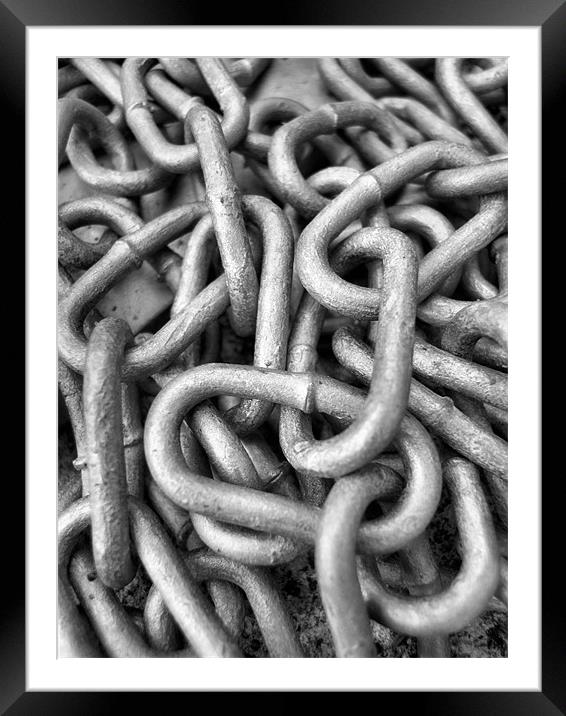 chains Framed Mounted Print by Heather Newton