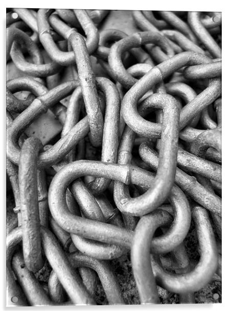 chains Acrylic by Heather Newton