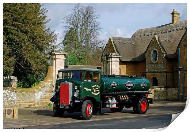 1936 Leyland Beaver petrol tanker Print by Alan Barnes