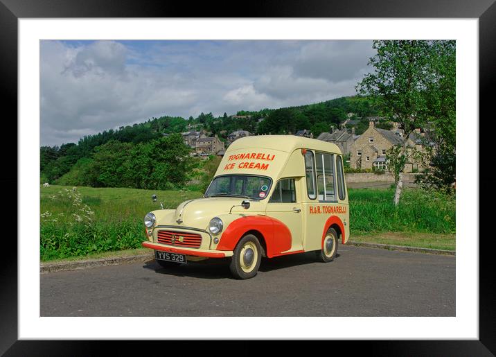 1957 Morris Minor Ice Cream Van Framed Mounted Print by Alan Barnes