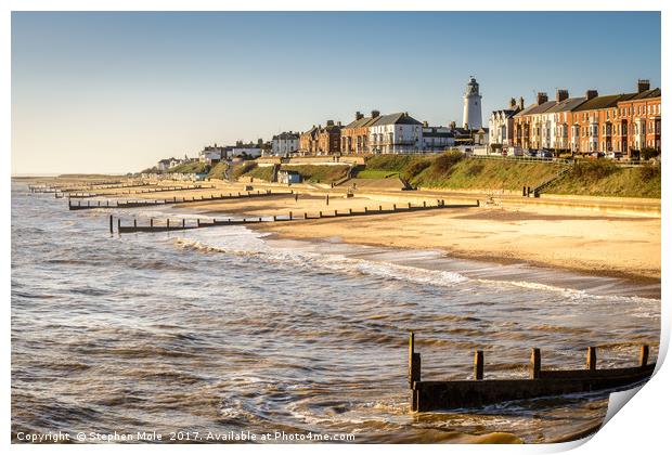Southwold Sea Front Print by Stephen Mole