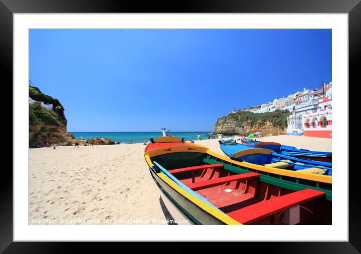 Carvoeiro in the Algarve, Portugal. Framed Mounted Print by Carl Whitfield