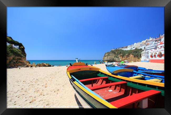 Carvoeiro in the Algarve, Portugal. Framed Print by Carl Whitfield