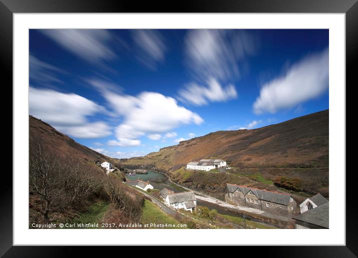 Boscastle in Cornwall, England. Framed Mounted Print by Carl Whitfield