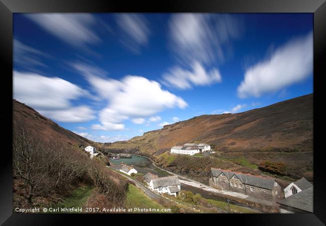 Boscastle in Cornwall, England. Framed Print by Carl Whitfield