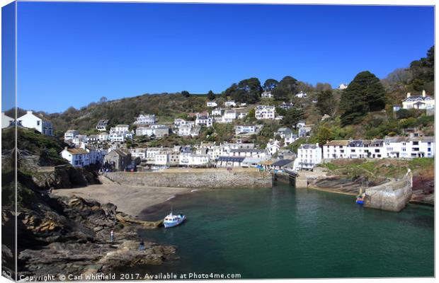Polperro in Cornwall, England. Canvas Print by Carl Whitfield