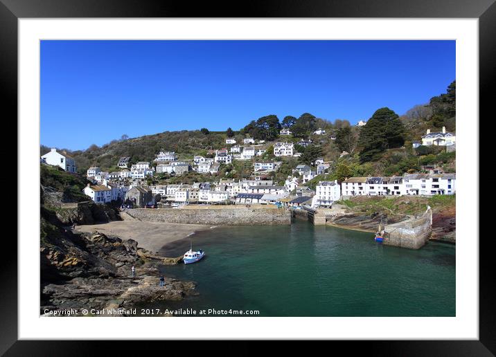 Polperro in Cornwall, England. Framed Mounted Print by Carl Whitfield