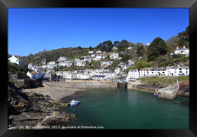 Polperro in Cornwall, England. Framed Print by Carl Whitfield