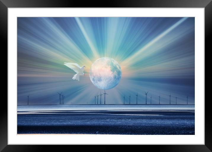 blue planet fantasy Framed Mounted Print by sue davies