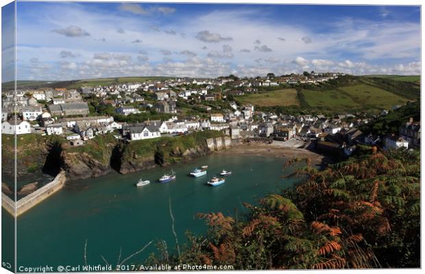 Port Isaac in Cornwall, England. Canvas Print by Carl Whitfield