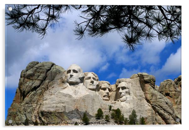 Mount Rushmore Acrylic by Christiane Schulze