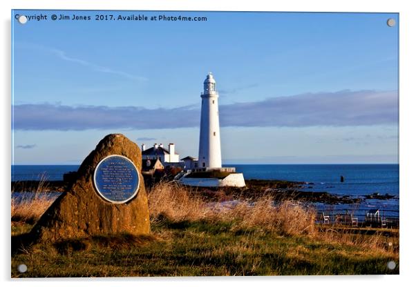 Cragg Point, St Mary's Island Acrylic by Jim Jones