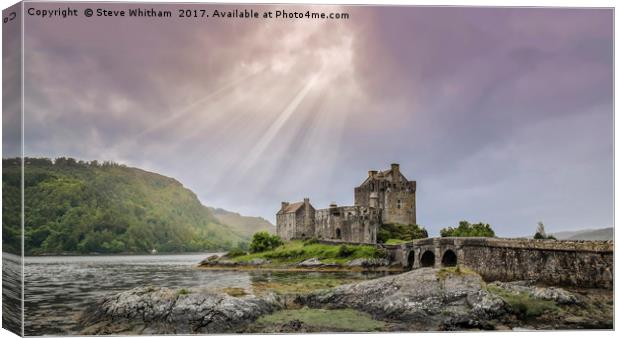 Eilean Donan Castle and bridge. Canvas Print by Steve Whitham