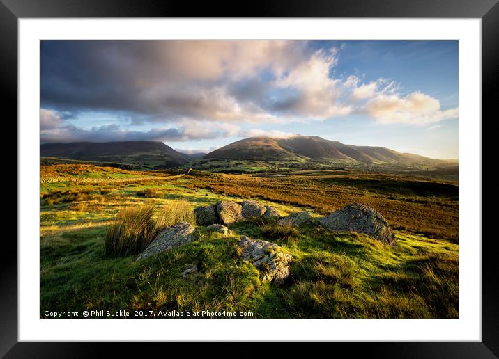 Low Rigg Fell View Framed Mounted Print by Phil Buckle