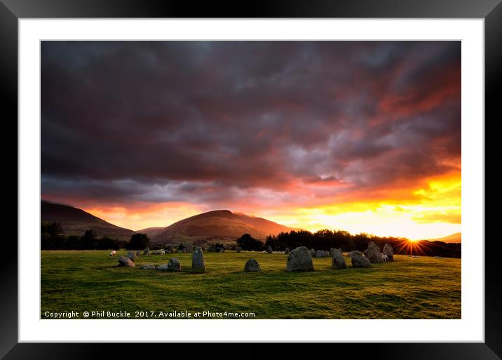 Castlerigg Stone Circle Sunrise Framed Mounted Print by Phil Buckle