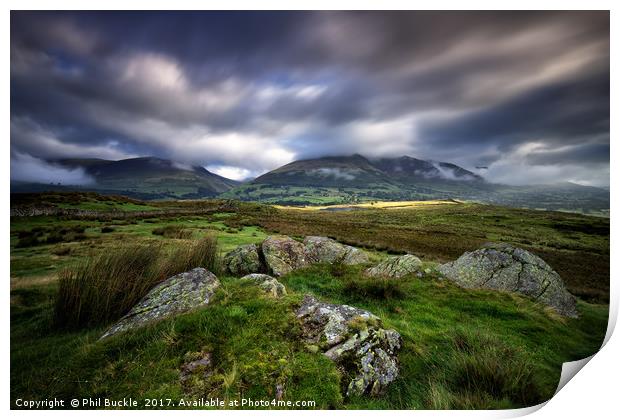 Low Rigg Fell Rocks Print by Phil Buckle
