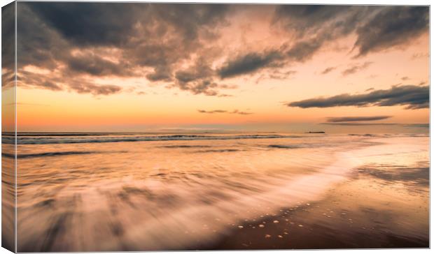 Bamburgh Beach at Sunset Canvas Print by Naylor's Photography