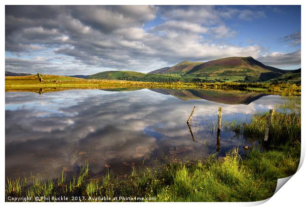 Clouds above Skiddaw Print by Phil Buckle