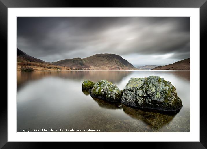 Stone Monster of Crummock Water Framed Mounted Print by Phil Buckle