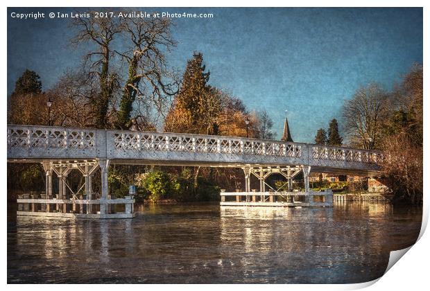 The Toll Bridge At Whitchurch Print by Ian Lewis