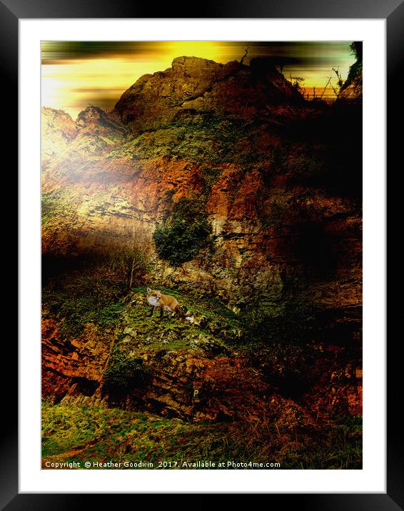 Deep Gorge. Framed Mounted Print by Heather Goodwin