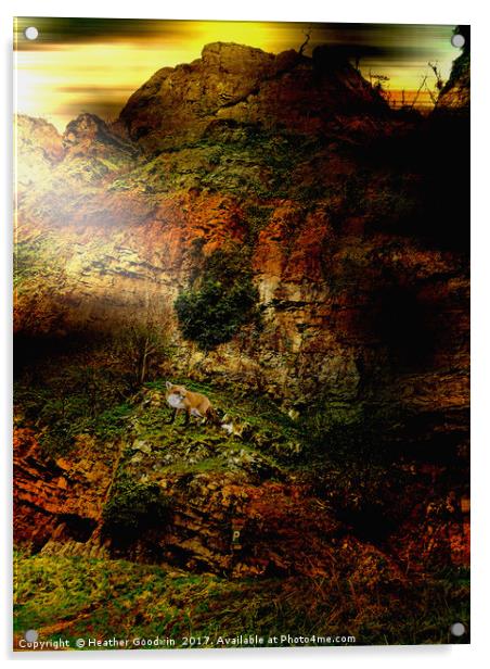 Deep Gorge. Acrylic by Heather Goodwin