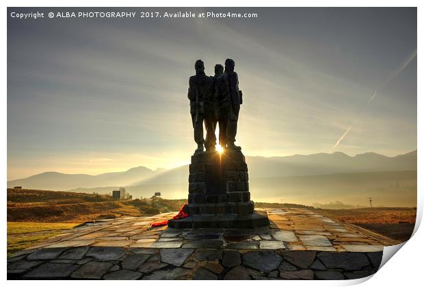 The Commando Memorial, Spean Bridge, Scotland Print by ALBA PHOTOGRAPHY