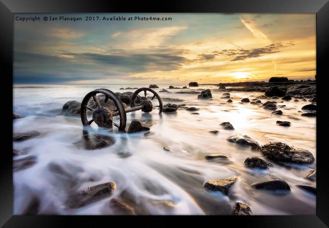 Rustic relics on Chemical Beach Framed Print by Ian Flanagan