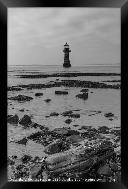 Whiteford Lighthouse, Gower, South Wales. Framed Print by Richard Morgan