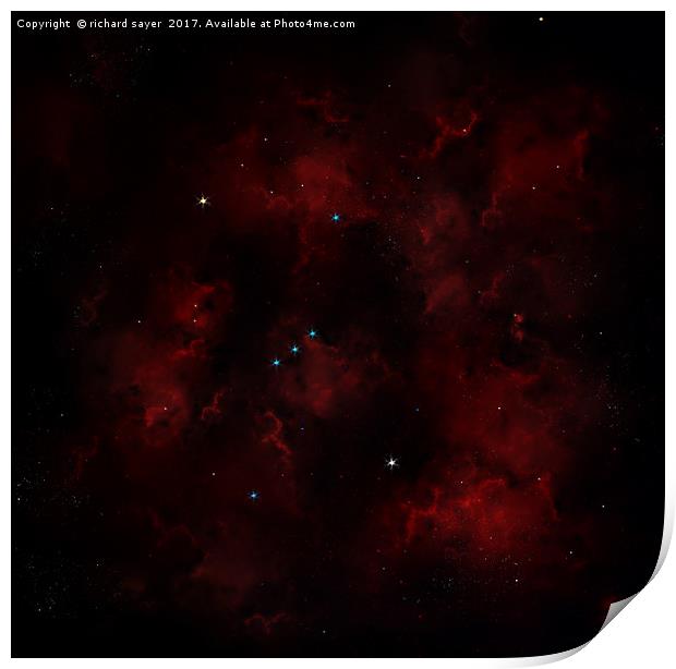 Fire of Orion Print by richard sayer