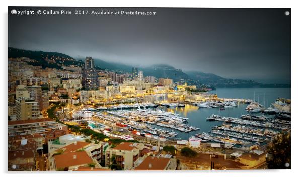 Moody Monaco Acrylic by Callum Pirie