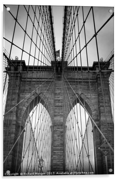 Brooklyn Bridge, New York. Acrylic by Richard Morgan