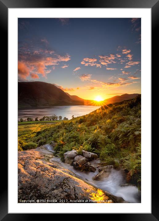 Cinderdale Beck Sunset Framed Mounted Print by Phil Buckle