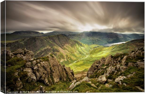 Above Honister Pass Canvas Print by Phil Buckle