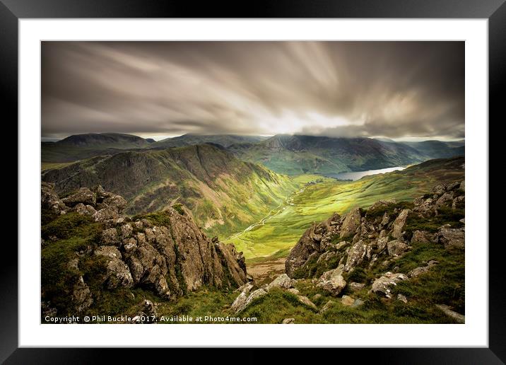 Above Honister Pass Framed Mounted Print by Phil Buckle