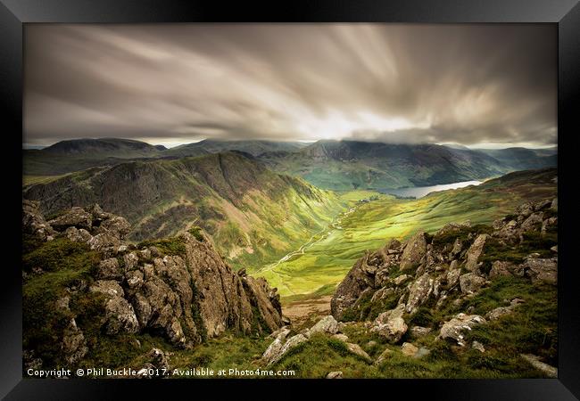 Above Honister Pass Framed Print by Phil Buckle