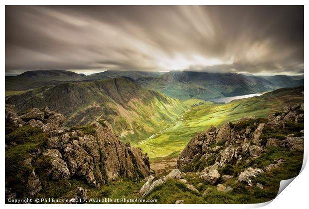 Above Honister Pass Print by Phil Buckle