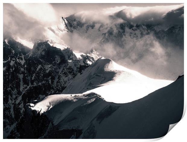 Vallée Blanche  Print by Andy Armitage