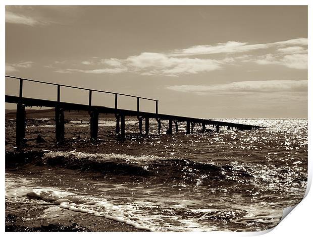 Old Pier Print by Dave Menzies