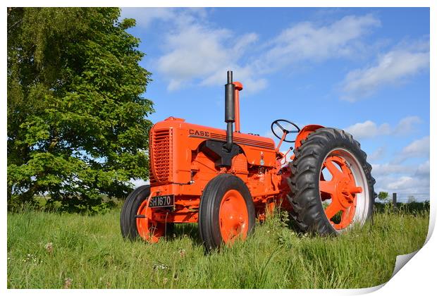 1941 Case DC4 vintage tractor Print by Alan Barnes