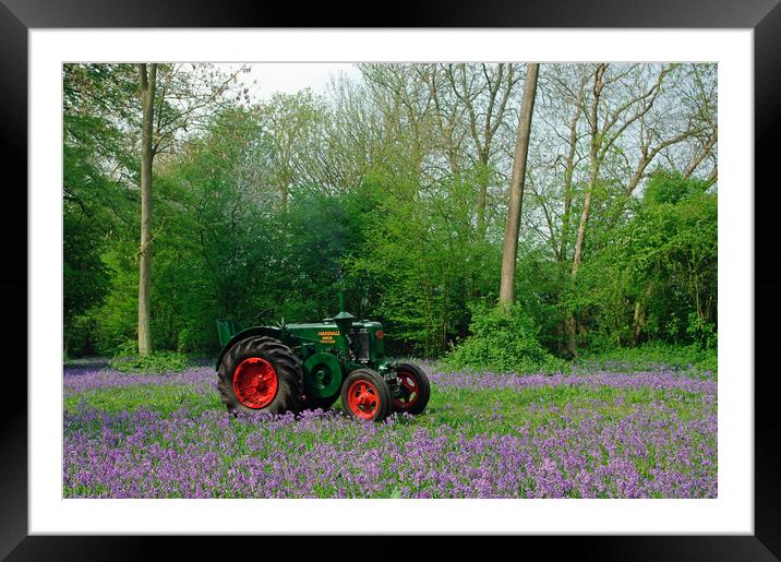 1942 Marshall Model M vintage tractor Framed Mounted Print by Alan Barnes