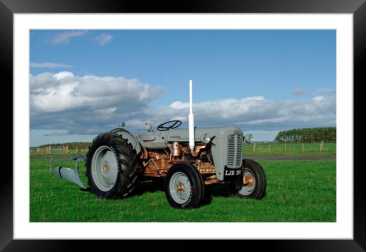 1957 Ferguson FE 35 "Grey Gold" vintage tractor Framed Mounted Print by Alan Barnes